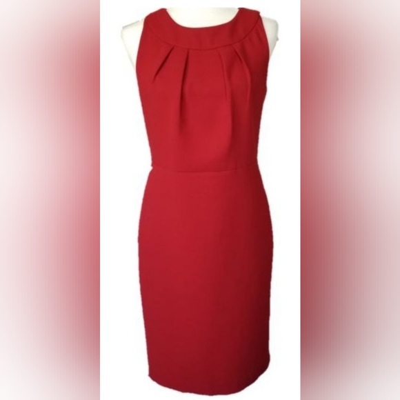 Talbots Red Sleeveless Sheath Dress 14 - Picture 9 of 10